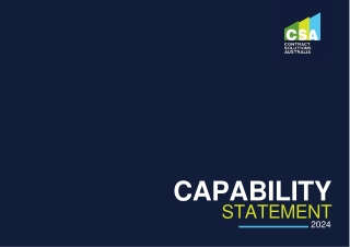 Contract Solutions Australia (CSA) - Capability Statement 2024