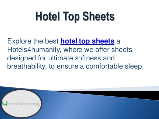 Hotel Top Sheets