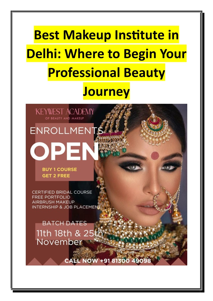 best makeup institute in delhi where to begin