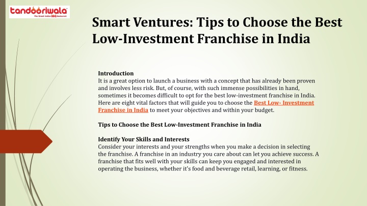 smart ventures tips to choose the best