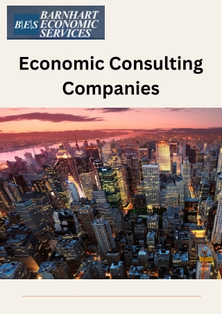 Why Choose Economic Consulting Companies for Strategy?