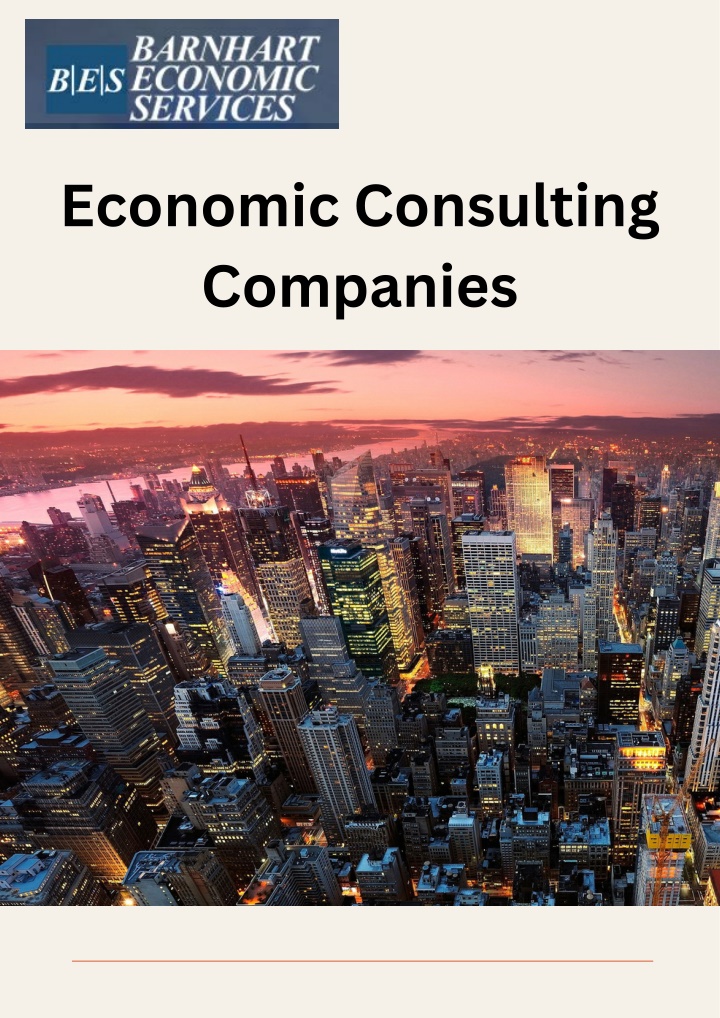 economic consulting companies