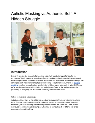 Autistic Masking vs Authentic Self_ A Hidden Struggle