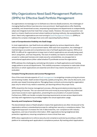 why organizations need saas management platforms