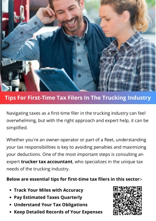 Tips For First-Time Tax Filers In The Trucking Industry