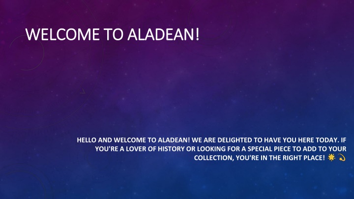 welcome to aladean welcome to aladean