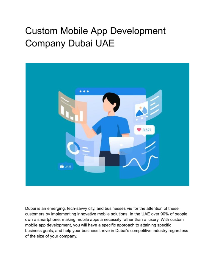 custom mobile app development company dubai uae