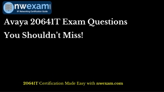 avaya 20641t exam questions