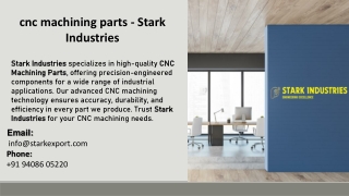 cnc machining parts stark industries