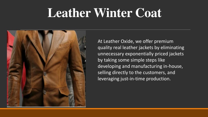 leather winter coat