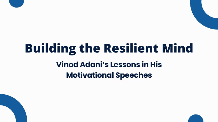 building the resilient mind