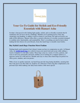 your go to guide for stylish and eco friendly