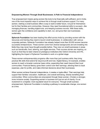 Empowering Women Through Small Businesses_ A Path to Financial Independence