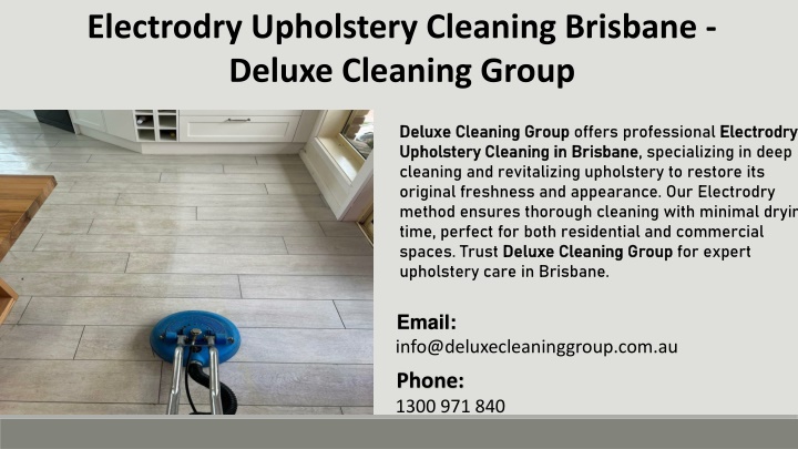 electrodry upholstery cleaning brisbane deluxe