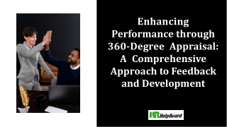 What is 360 Degree Performance Appraisal