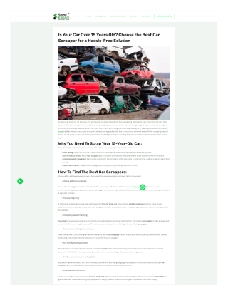 Step to choose the best car scrapper for your 15-year-old car