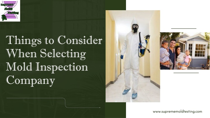 things to consider when selecting mold inspection