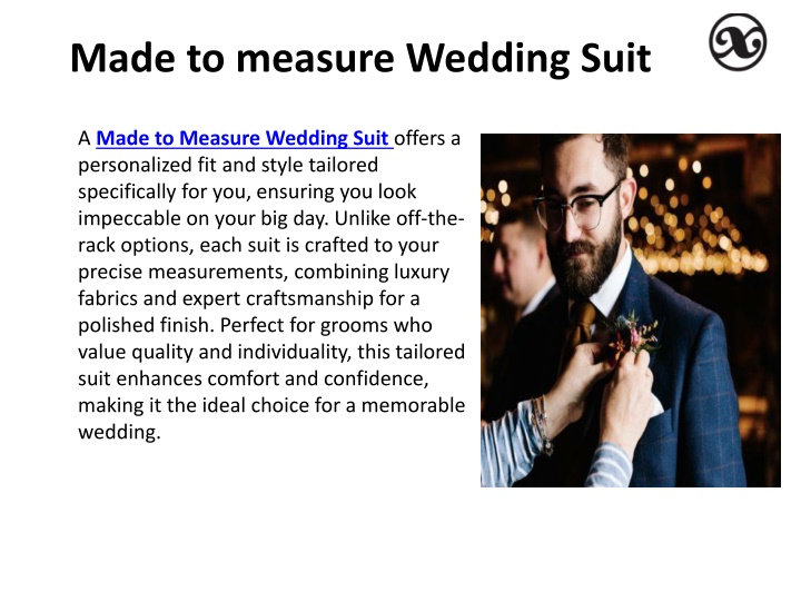 made to measure wedding suit