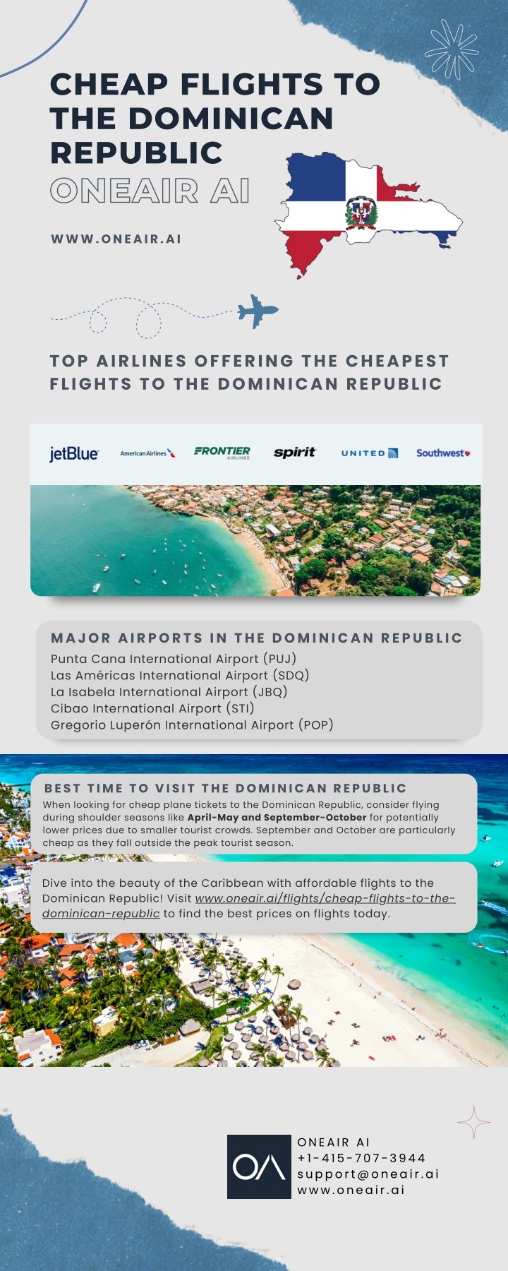 cheap flights to the dominican republic oneair ai