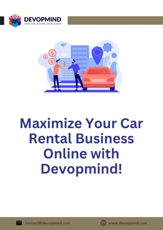 Maximize Your Car Rental Business Online with Devopmind!