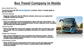 bus travel company in noida