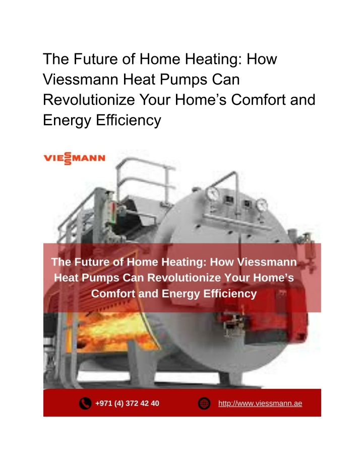 the future of home heating how viessmann heat