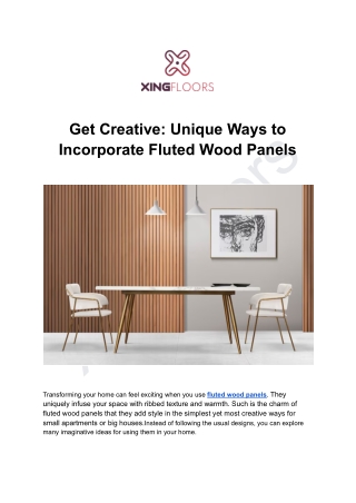 Get Creative: Unique Ways to Incorporate Fluted Wood Panels