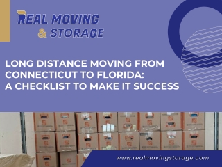 Long distance Moving from Connecticut to Florida A Checklist to Make it Success