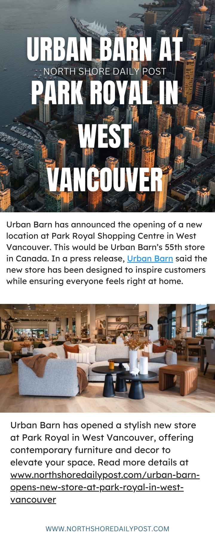 urban barn has announced the opening