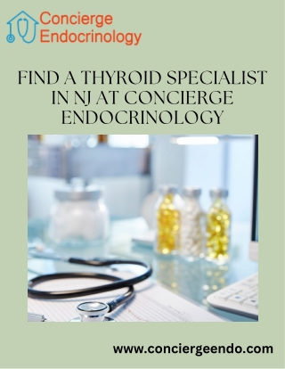 Find a Thyroid Specialist in NJ at Concierge Endocrinology