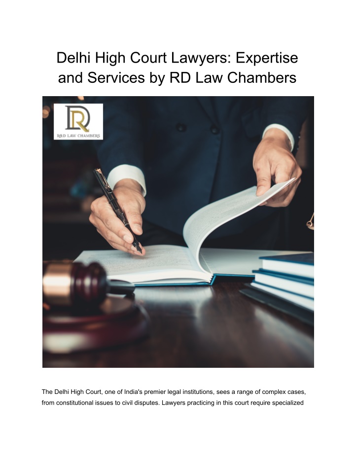 delhi high court lawyers expertise and services