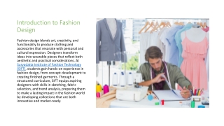 introduction to fashion design