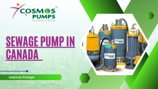 sewage pump In canada- cosmsopumps