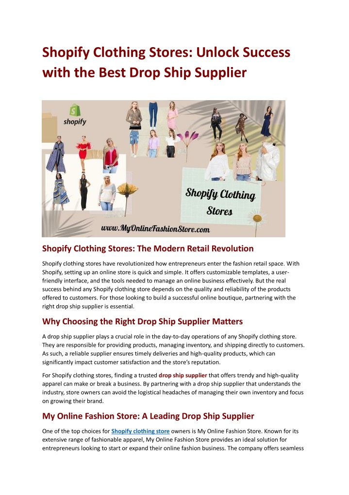 shopify clothing stores unlock success with