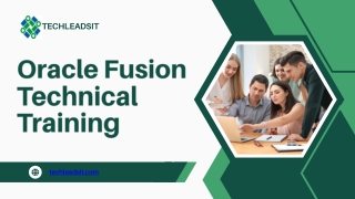 Oracle Fusion Technical Training|TechLeadsIT