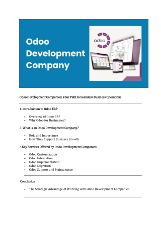 The Complete Guide to Odoo ERP and Development Companies