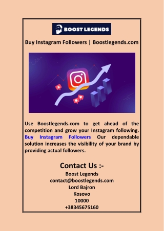 Buy Instagram Followers | Boostlegends.com