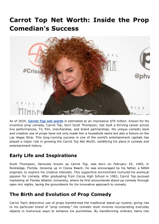 carrot top net worth inside the prop comedian