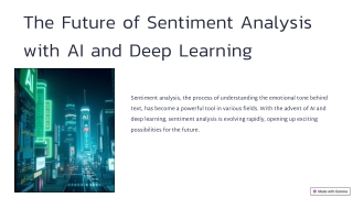 The Future of Sentiment Analysis with AI and Deep Learning