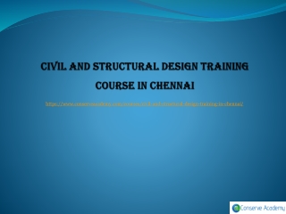 Civil and Structural Design Courses in Chennai