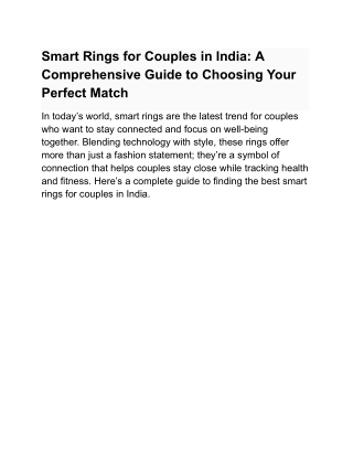 smart rings for couples in india a comprehensive