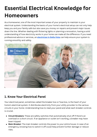 essential electrical knowledge for homeowners