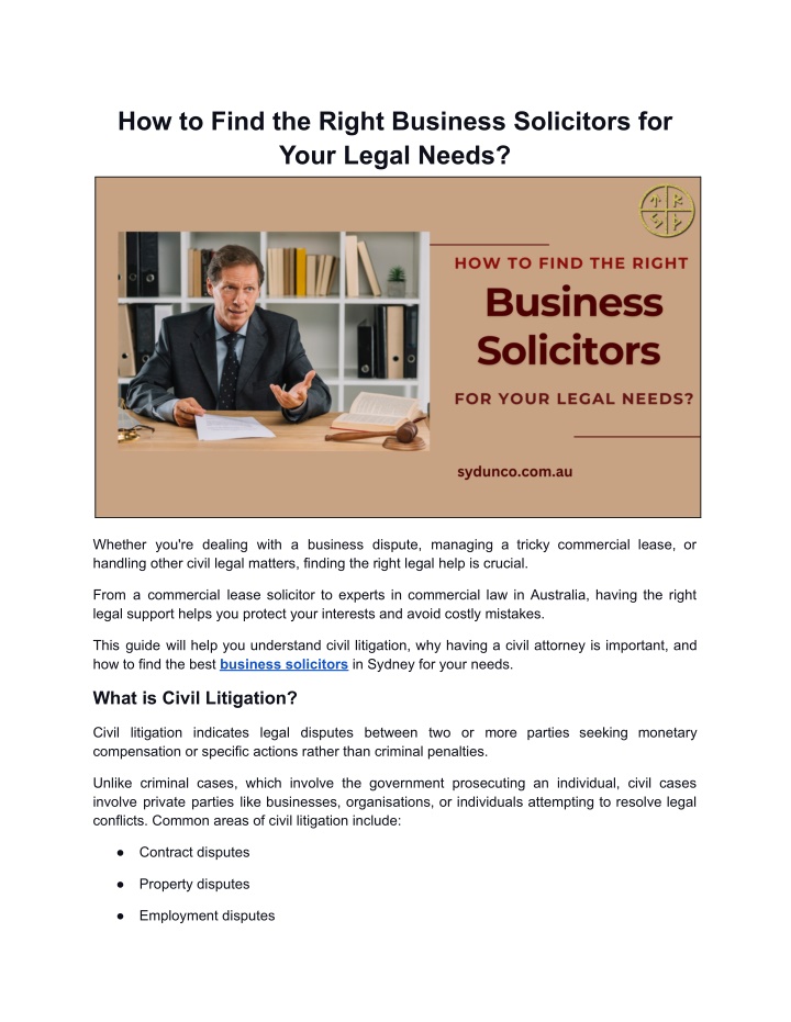 how to find the right business solicitors