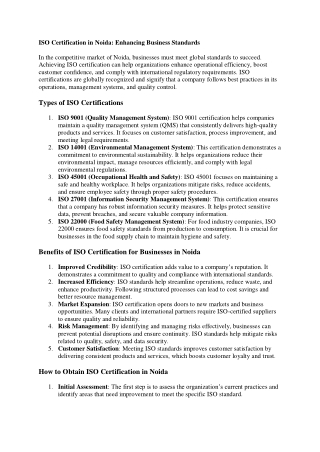 iso certification in noida enhancing business