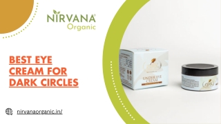 best eye cream for dark circles- nirvana organic