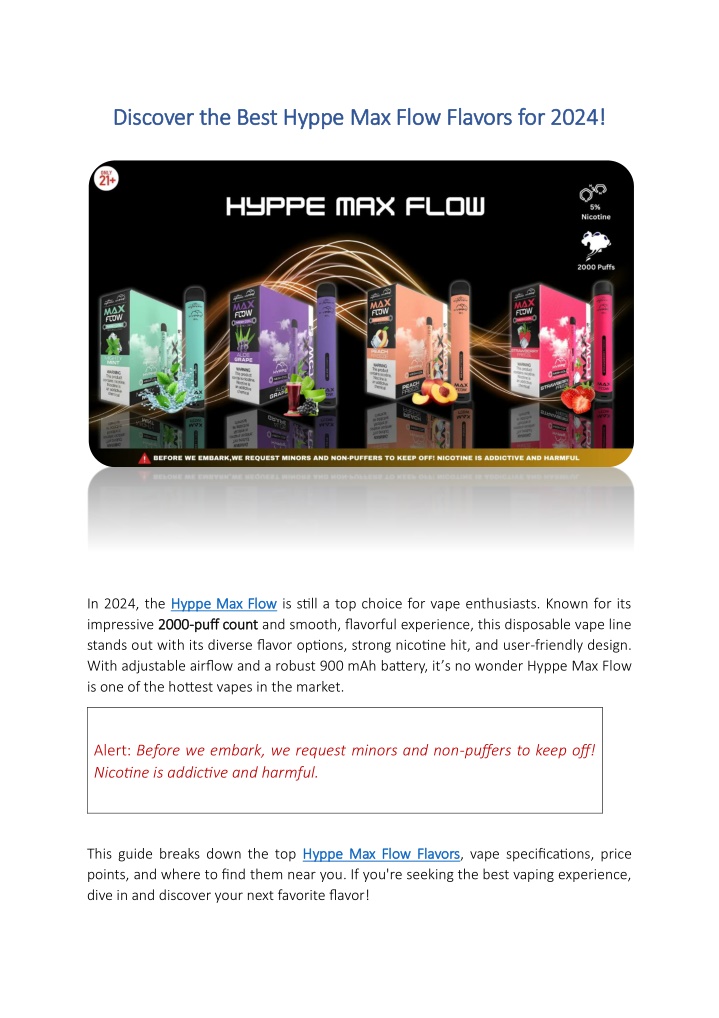 discover the best hyppe max flow flavors for 2024