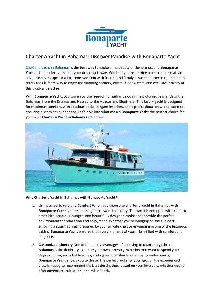 charter a yacht in bahamas discover paradise with