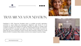 Trayarunya: Donate for Women Empowerment—Make a Difference Today