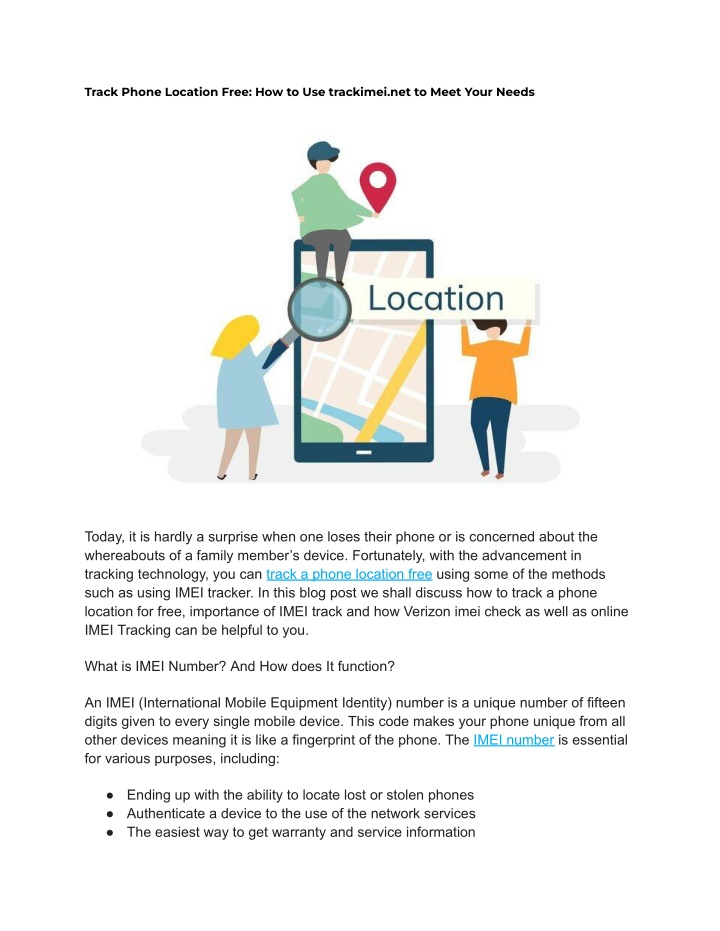 track phone location free how to use trackimei