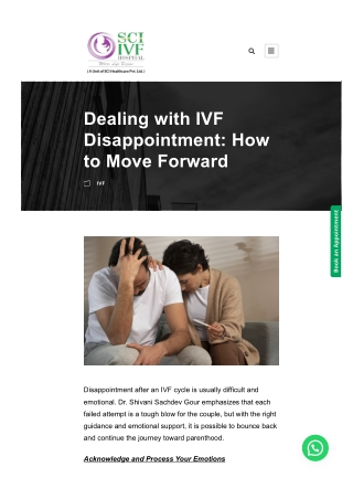 Dealing with IVF Disappointment How to Move Forward